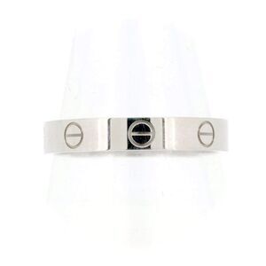 Cartier Love Au750 White Gold Ring Size 17